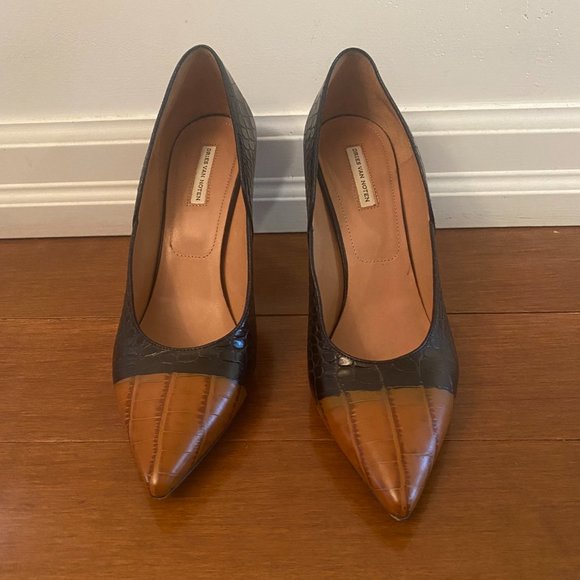 Black/Brown Dries Van Noten Pumps - Picture 3 of 4